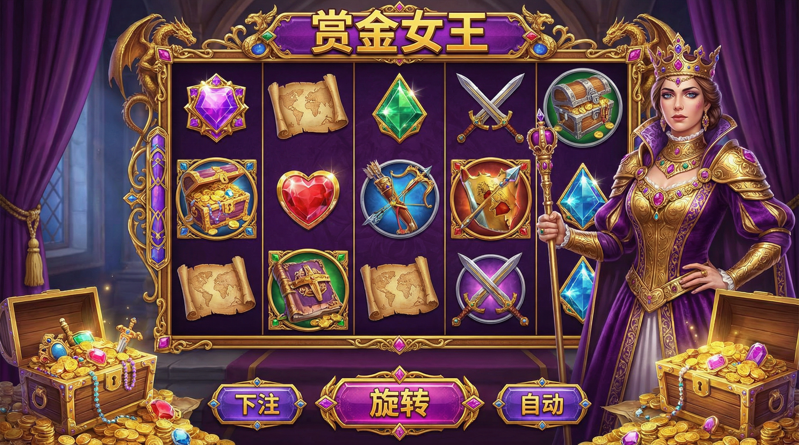 赏金女王宝藏主题游戏